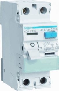 Hager CDA540G aardlekschakelaar 2P/40A 30MA